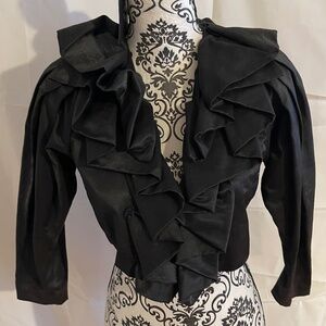 NWT! RYU For Anthropologie Ruffle Front Cardigan SMALL Cropped